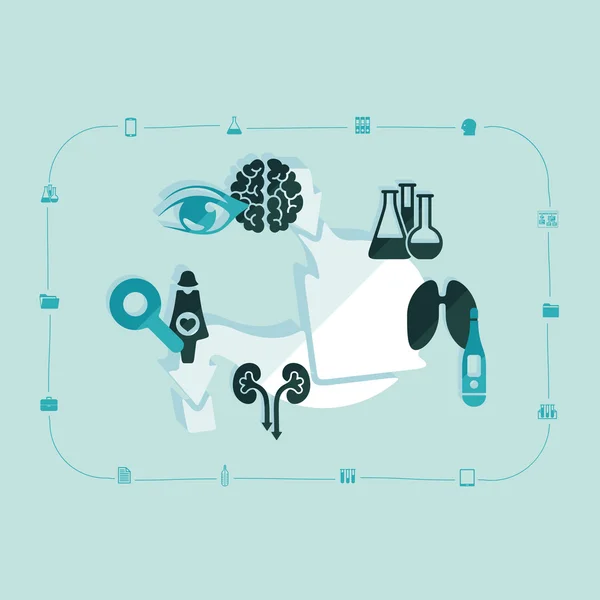 Infografica medica piatta — Vettoriale Stock