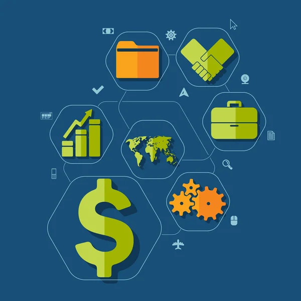 Infográfico plano de negócios — Vetor de Stock