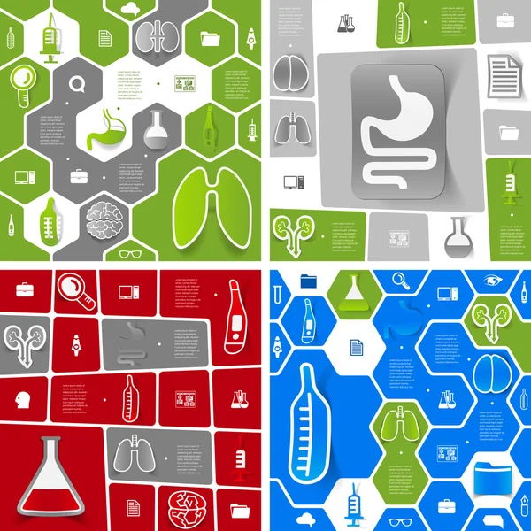 Infografía de pegatina médica — Vector de stock