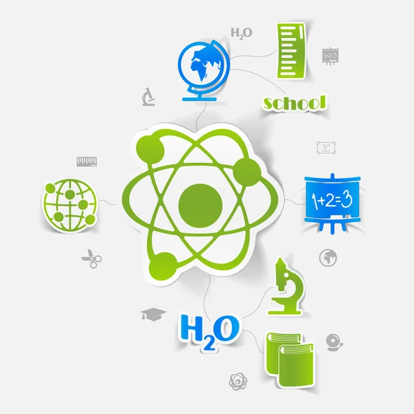 Edukacja naklejki infographic — Wektor stockowy