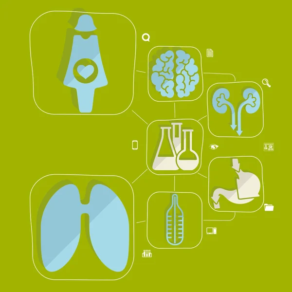 Infographie médicale plate — Image vectorielle