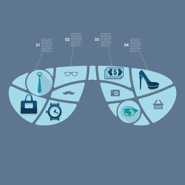 Mode flache Infografik — Stockvektor