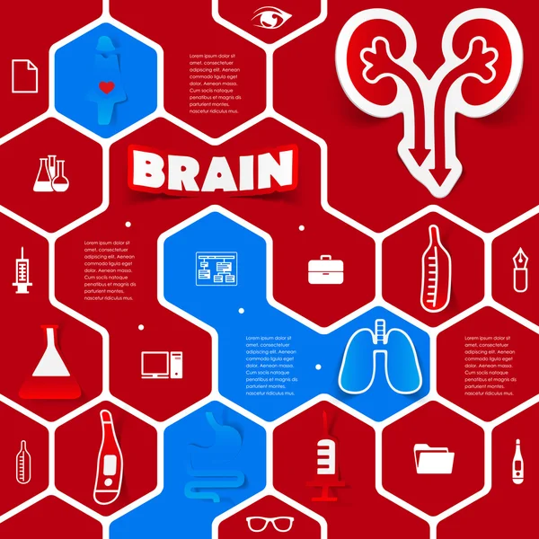 Autocollant médical infographie — Image vectorielle