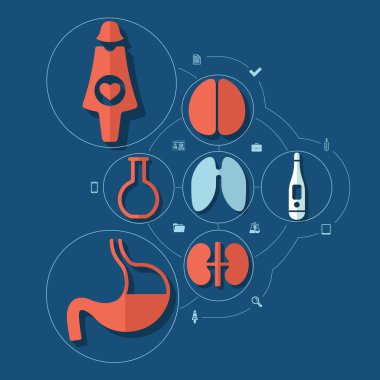 tıbbi düz Infographic