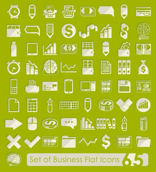 Business flat icons — Stock Vector
