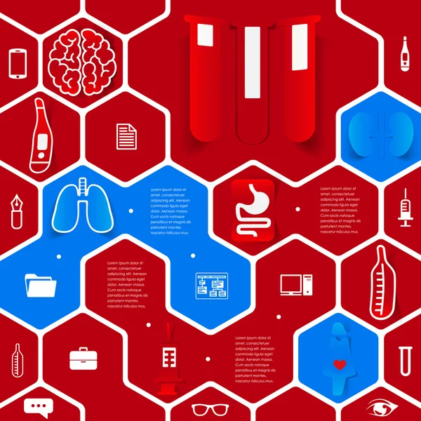 Autocollant médical infographie — Image vectorielle