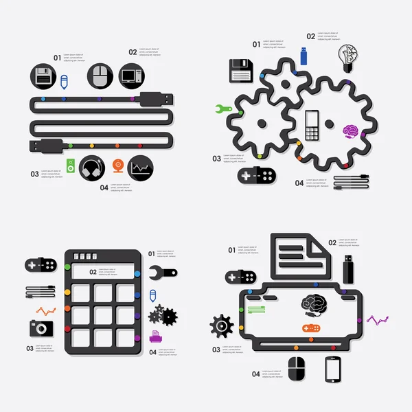 技术信息图 — 图库矢量图片