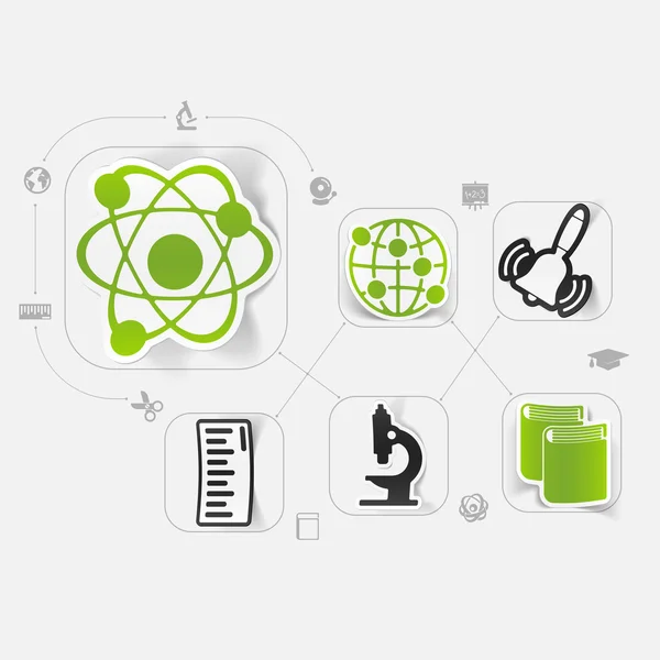 Utbildning klistermärke infographic — Stock vektor