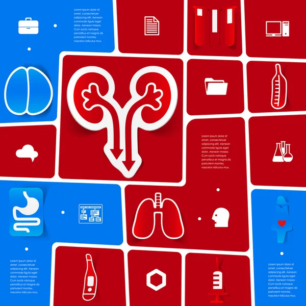 Tıbbi sticker Infographic — Stok Vektör