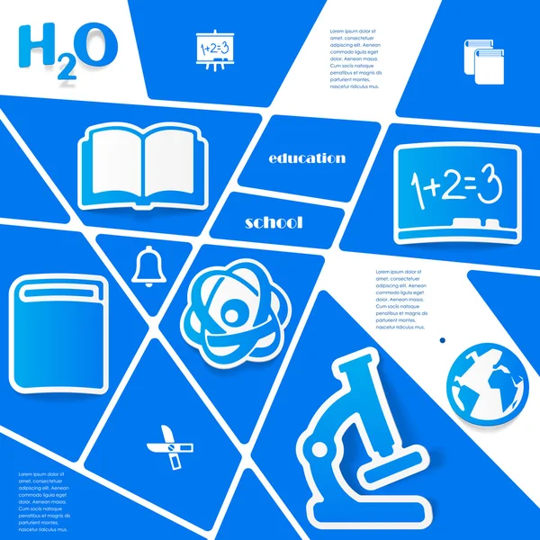 Utbildning klistermärke infographic — Stock vektor