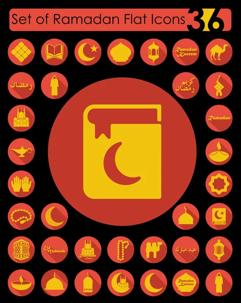 Ramadan plat pictogrammen — Stockvector