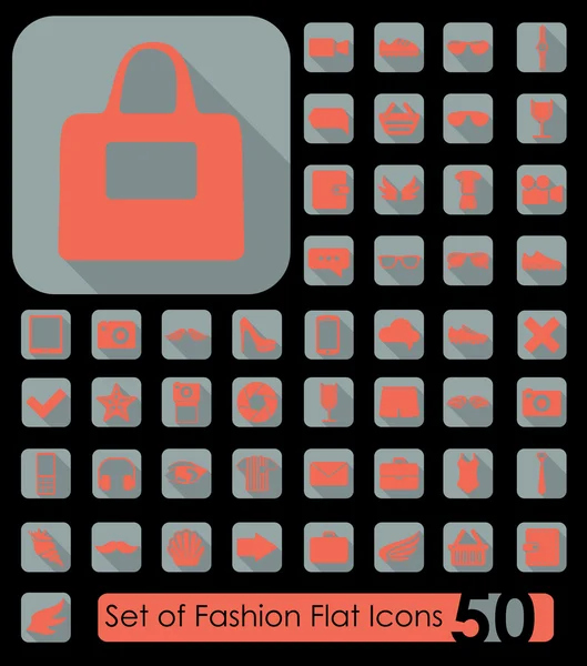 Fashion flat icons — Stock Vector