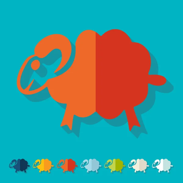 Flat design: sheep — Stock Vector