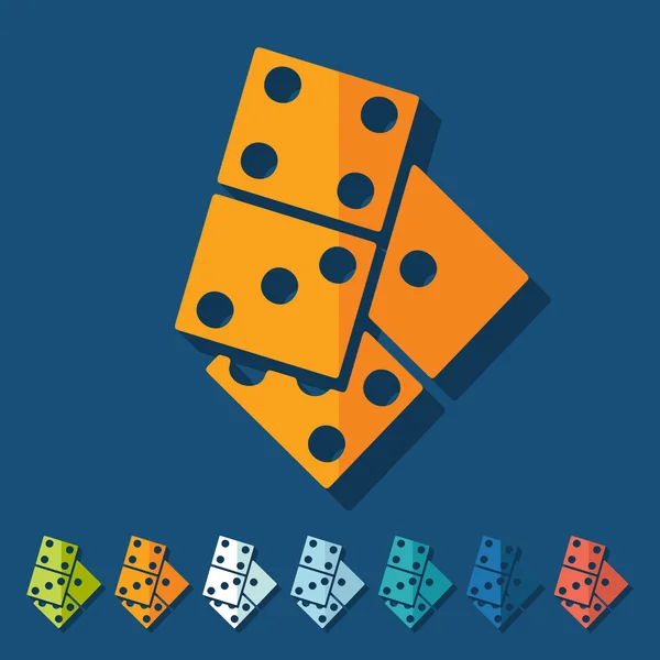 Platte ontwerp: domino — Stockvector