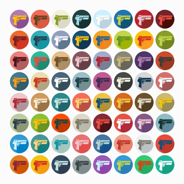 Flat design: gun game — Stock Vector