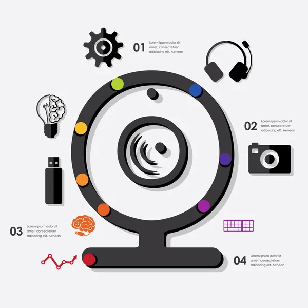 Infografía tecnológica — Archivo Imágenes Vectoriales