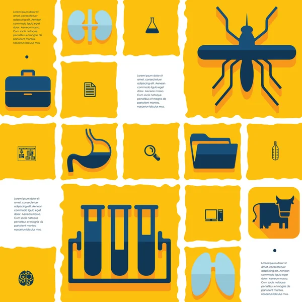 Infographie vétérinaire plate — Image vectorielle