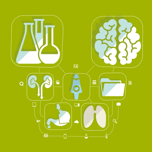 Infografica medica piatta — Vettoriale Stock