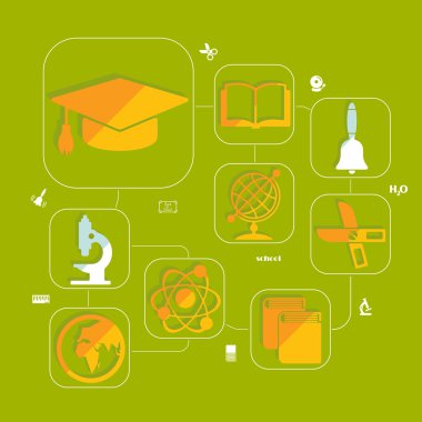 Eğitim düz Infographic