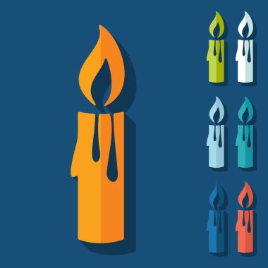 düz tasarım: yılbaşı mum