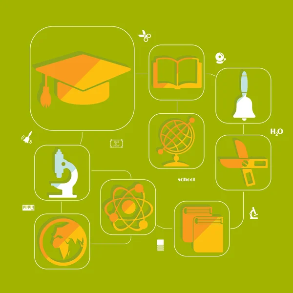 Education flat infographic — Stock Vector