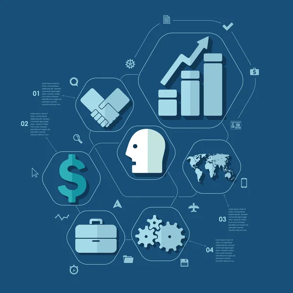 Infográfico plano de negócios — Vetor de Stock