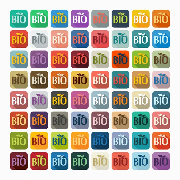 Diseño plano: signo bio — Vector de stock