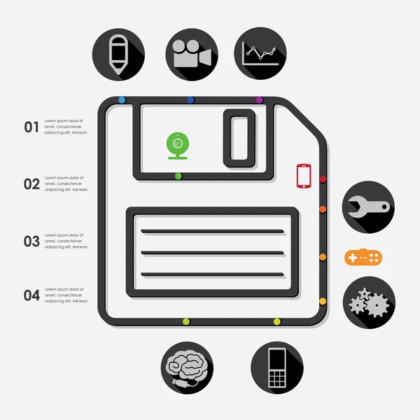 Infografía tecnológica — Archivo Imágenes Vectoriales