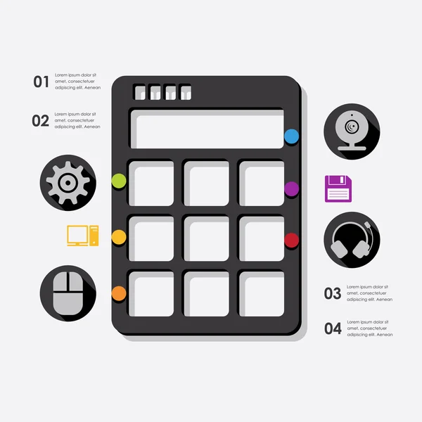 Technology infographic — Stock Vector