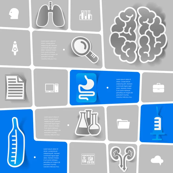 Medicinsk klistermärke infographic — Stock vektor