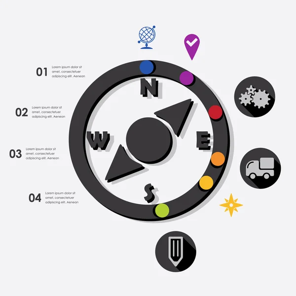 Infographie de navigation — Image vectorielle