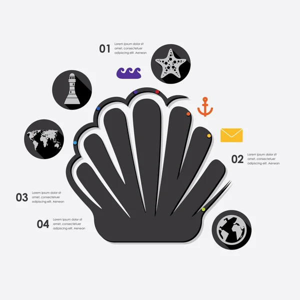 Infographie du camionnage maritime — Image vectorielle