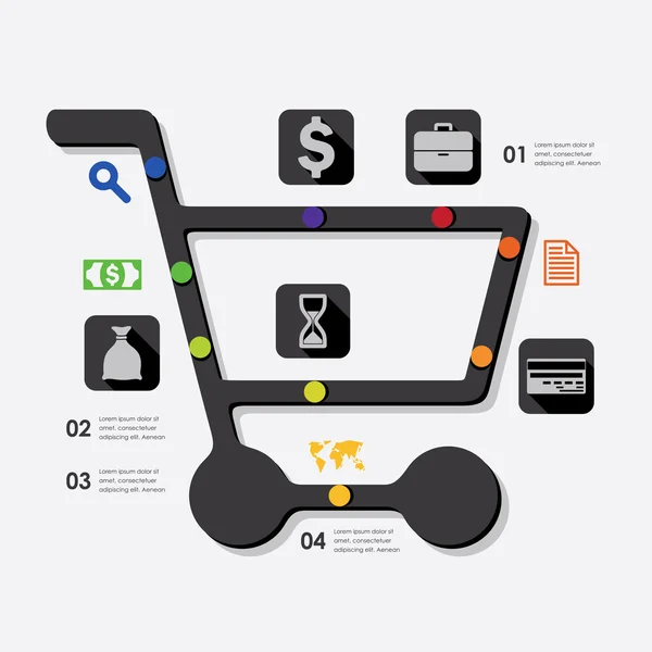 Infografía empresarial — Vector de stock