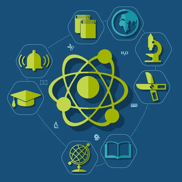 Educação plana infográfico — Vetor de Stock