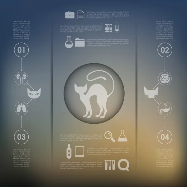 Infografica veterinaria — Vettoriale Stock