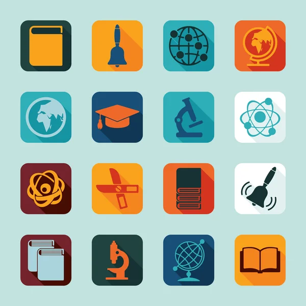 Education flat icons — Stock Vector