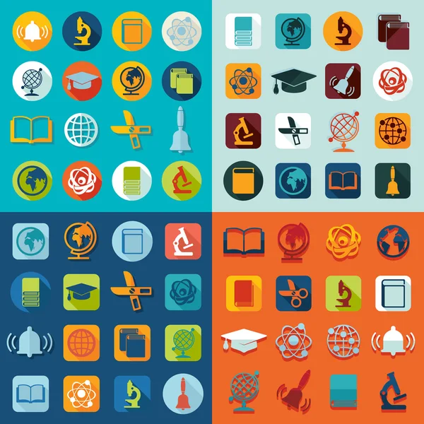 Iconos educativos — Vector de stock