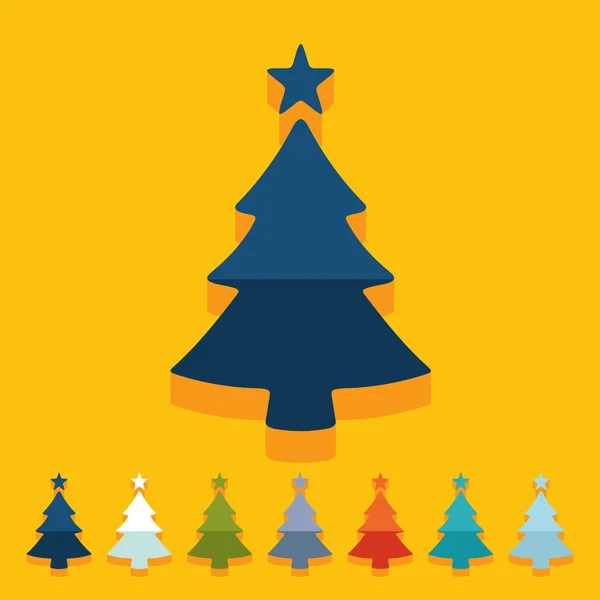 Platte ontwerp: kerstboom — Stockvector