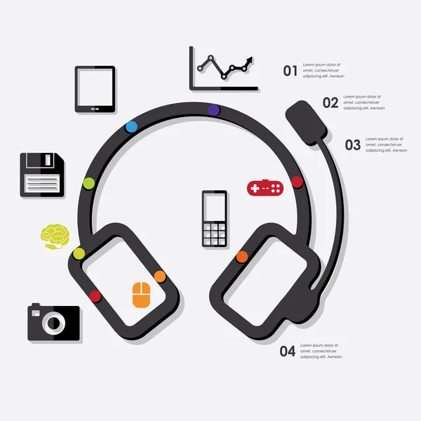 Technology infographic — Stock Vector