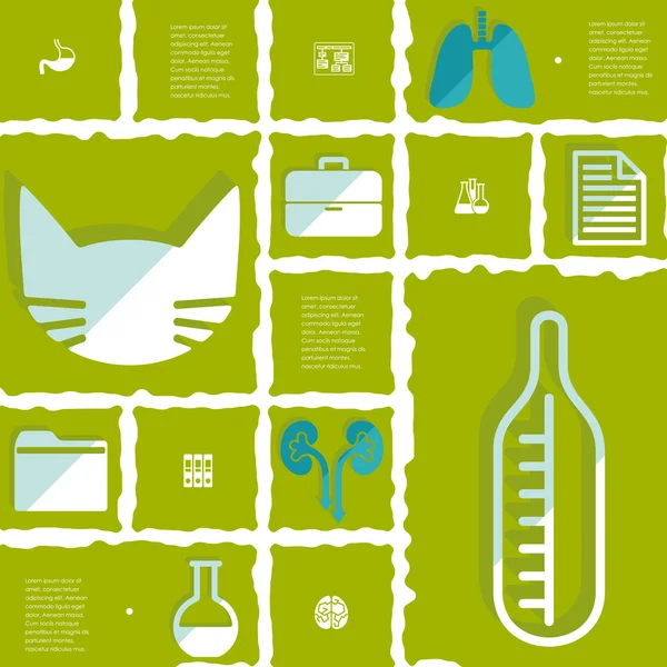 Infographie vétérinaire plate — Image vectorielle