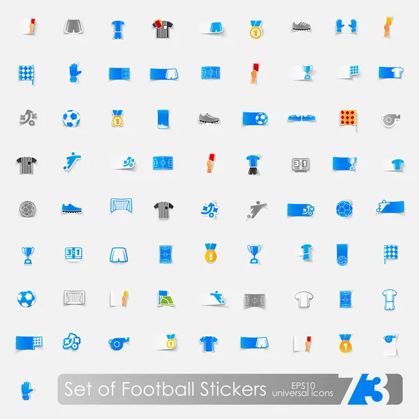 Fotboll klistermärken — Stock vektor