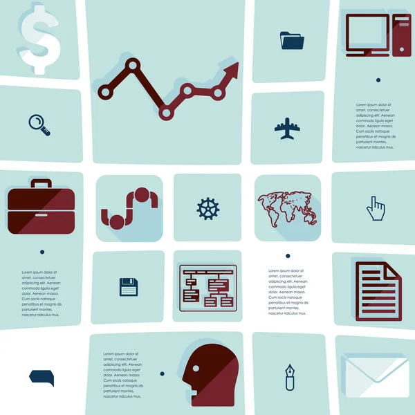 Infográfico plano de negócios — Vetor de Stock