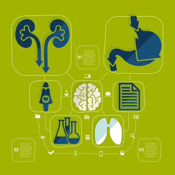 Infographie médicale plate — Image vectorielle