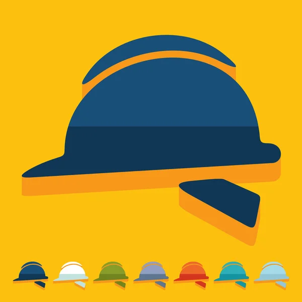 Projeto plano: capacete — Vetor de Stock