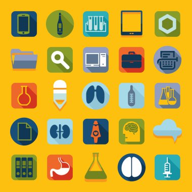 Tıbbi düz simgeler