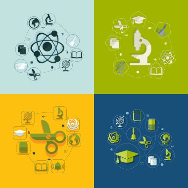 Eğitim düz Infographic