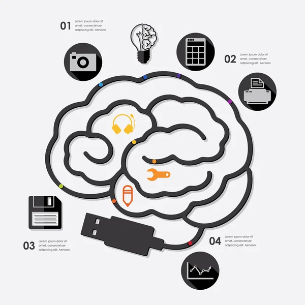 Infografía tecnológica — Archivo Imágenes Vectoriales