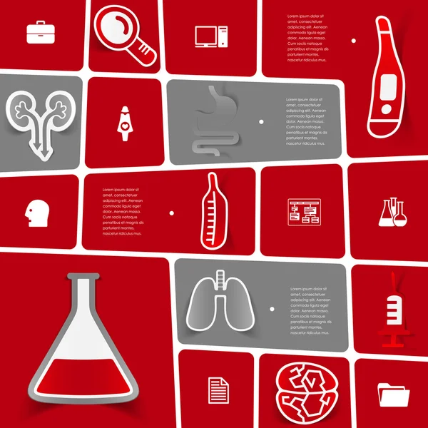 Medicinsk klistermärke infographic — Stock vektor