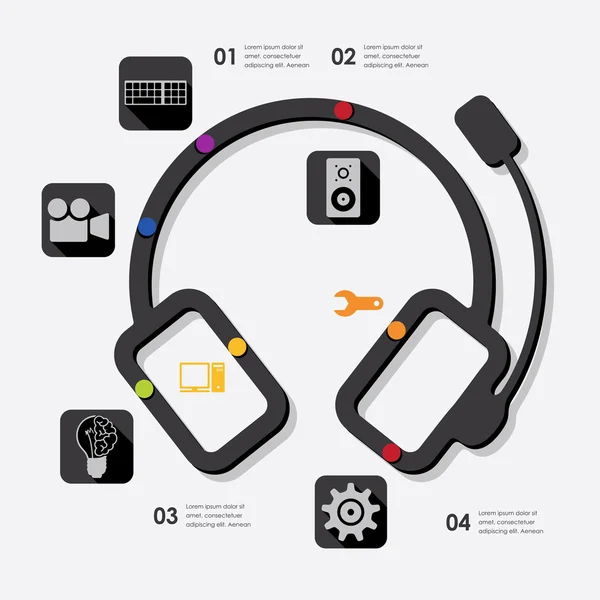 Infografía tecnológica — Vector de stock