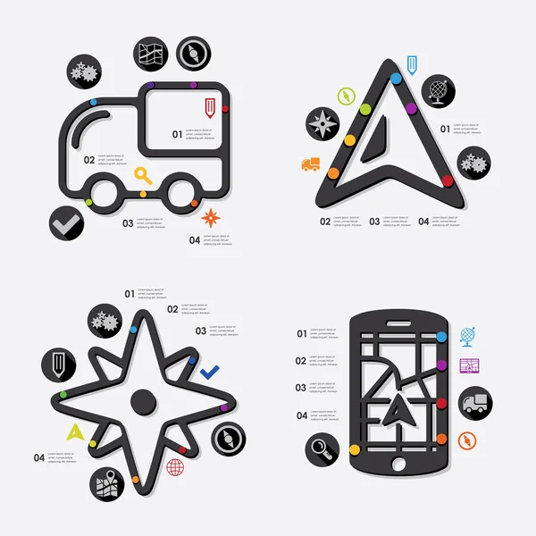 Infografía de navegación — Archivo Imágenes Vectoriales